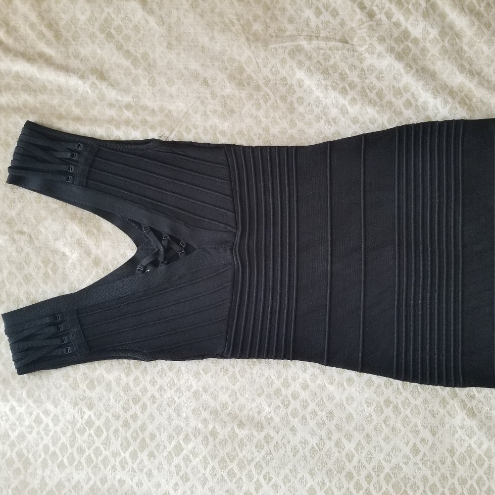 Bebe black bandage dress